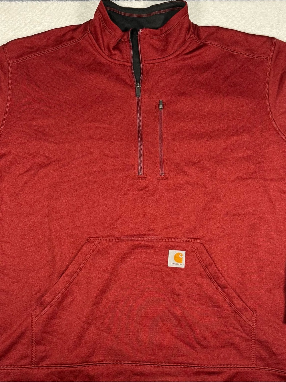 Carhartt Men’s Burgundy Quarter-Zip Force Extremes Pullover